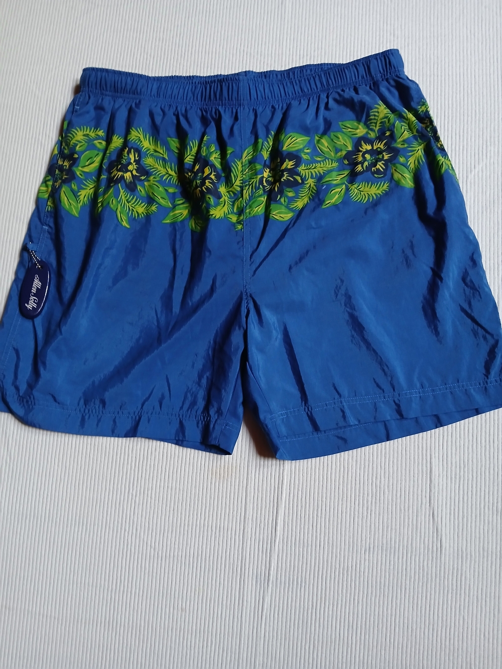 Allen Solly Men's Swim Trunks Board Shorts 2X NWOT Blue Hawaiian Floral Tropical